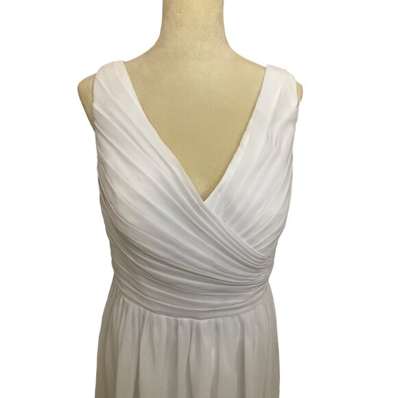 Pre-Owned White Bridesmaid Chiffon lace corset Dress  Size: 12 ( see measurement - Picture 3 of 16